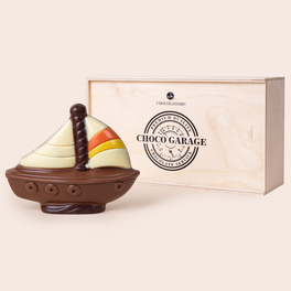 Segelschiff aus Schokolade