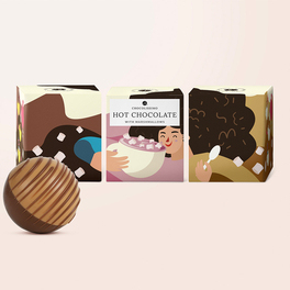 Set aus 3 Schokoladenkugeln mit Marshmallows