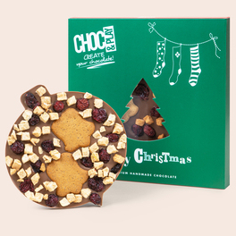 Weihnachtskugel aus Vollmilchschokolade