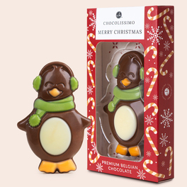 Weihnachtspinguin aus Schokolade