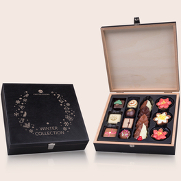 Winter Kollektion mit weihnachtlichen Pralinen