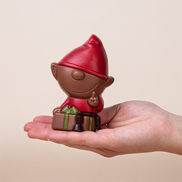 Weihnachtliche Elfe aus Schokolade