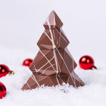 Luxuriöser Tannenbaum aus Vollmilchschokolade