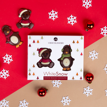 Bärchen und Pinguin aus Schokolade