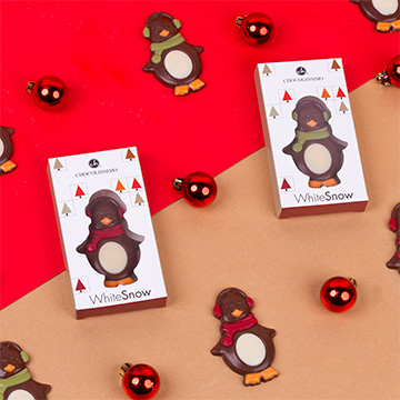 Weihnachtspinguin aus Schokolade