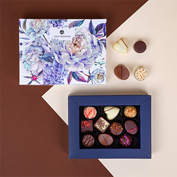 Verpackung der Flower Delights 10 Pralinen