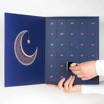 Schokoladenkalender als Geschenk für die Vorfreude auf den Ramadan