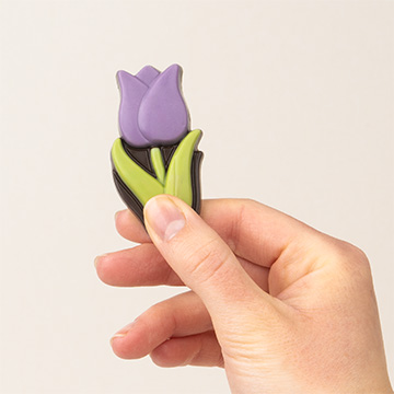 Tulpe aus belgischer Schokolade