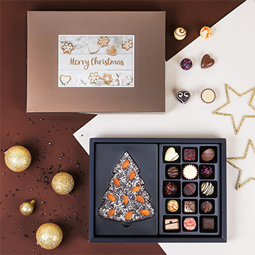 Weihnachten ChocoPostcard Maxi gold dessert verpackung