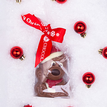 Kleiner Weihnachts-Teddybär als Geschenk zu Weihnachten