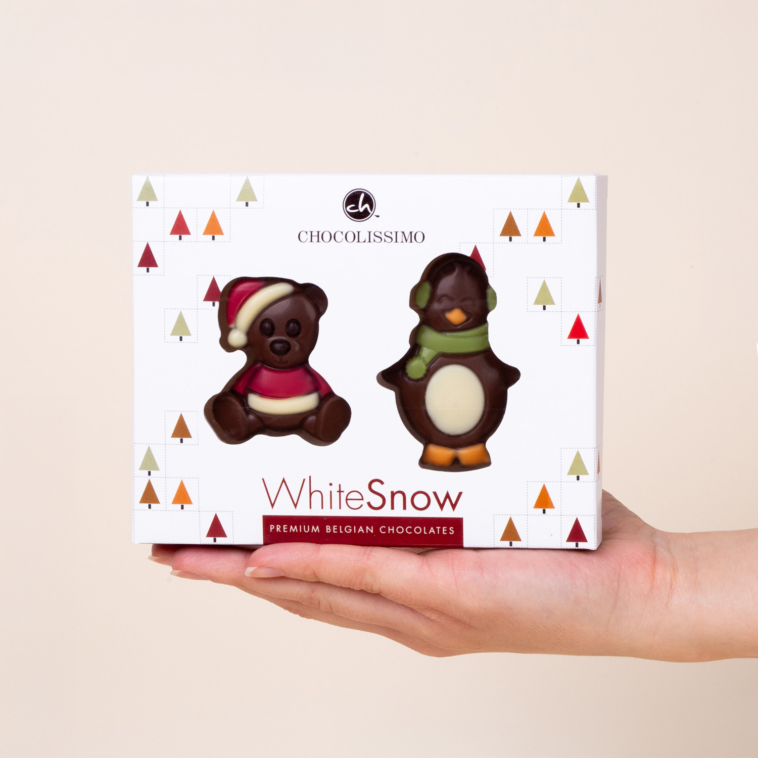 Bärchen und Pinguin aus Schokolade