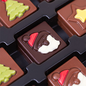 Exklusive Weihnachtsschokoladentafeln