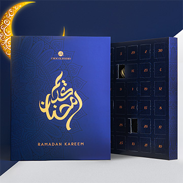 Schokoladenkalender als Geschenk zur Vorfreude auf den Ramadan in Buchform