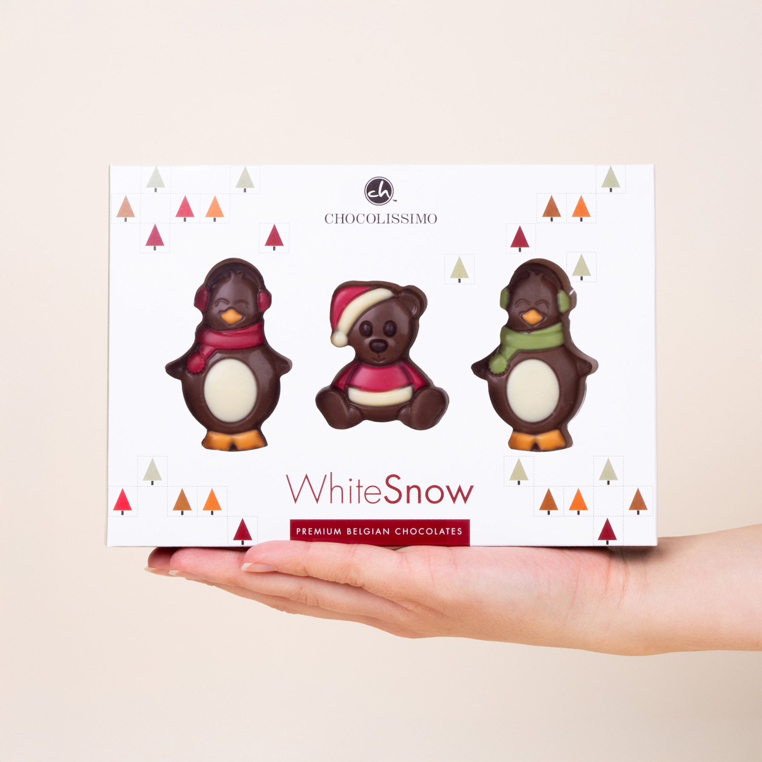 Pinguine und 1 Bärchen als Weihnachtsgeschenk