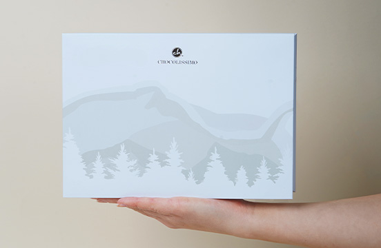 Dekorative Verpackung des in der Hand gehaltenen Weihnachtssüßigkeiten-Sets