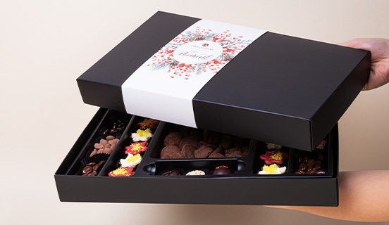 Edle Verpackung der Pralinen