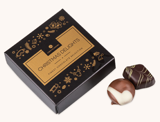 Besondere Eigenschaften Christmas xmas Chocolate 4 Pralinen