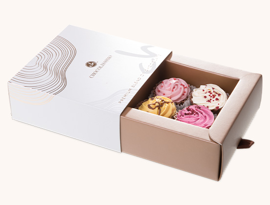 Besondere Eigenschaften Cupcake 4 Pralinen