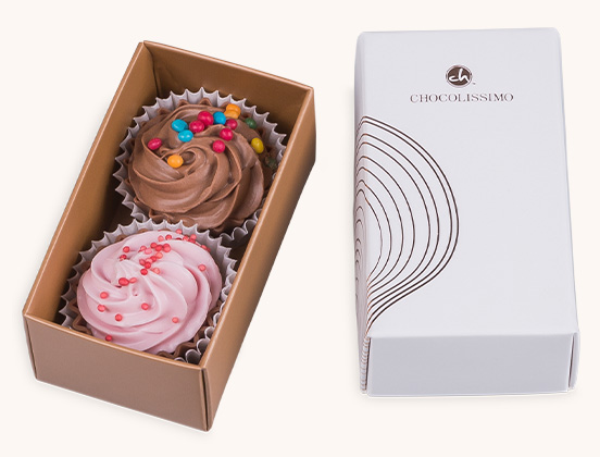 Besondere Eigenschaften Cupcake 2 Pralinen
