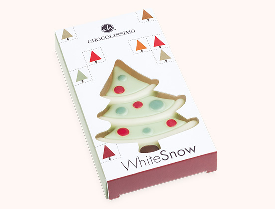 Besondere Eigenschaften - Weihnachtsbaum aus weißer Schokolade