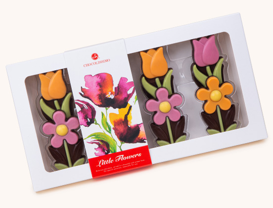 Einzigartige Merkmale der Schokoladenblumen aus Zartbitterschokolade