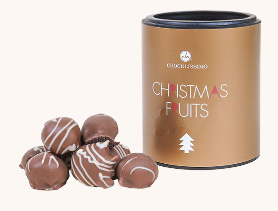 Macadamianüsse mit Schokoladenüberzug für Weihnachten