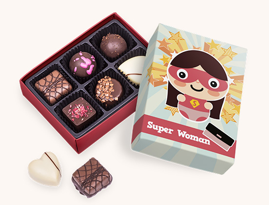 Einzigartige Merkmale des Pralinen-Sets für eine Superfrau