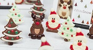 Schokoladenfiguren zu Weihnachten